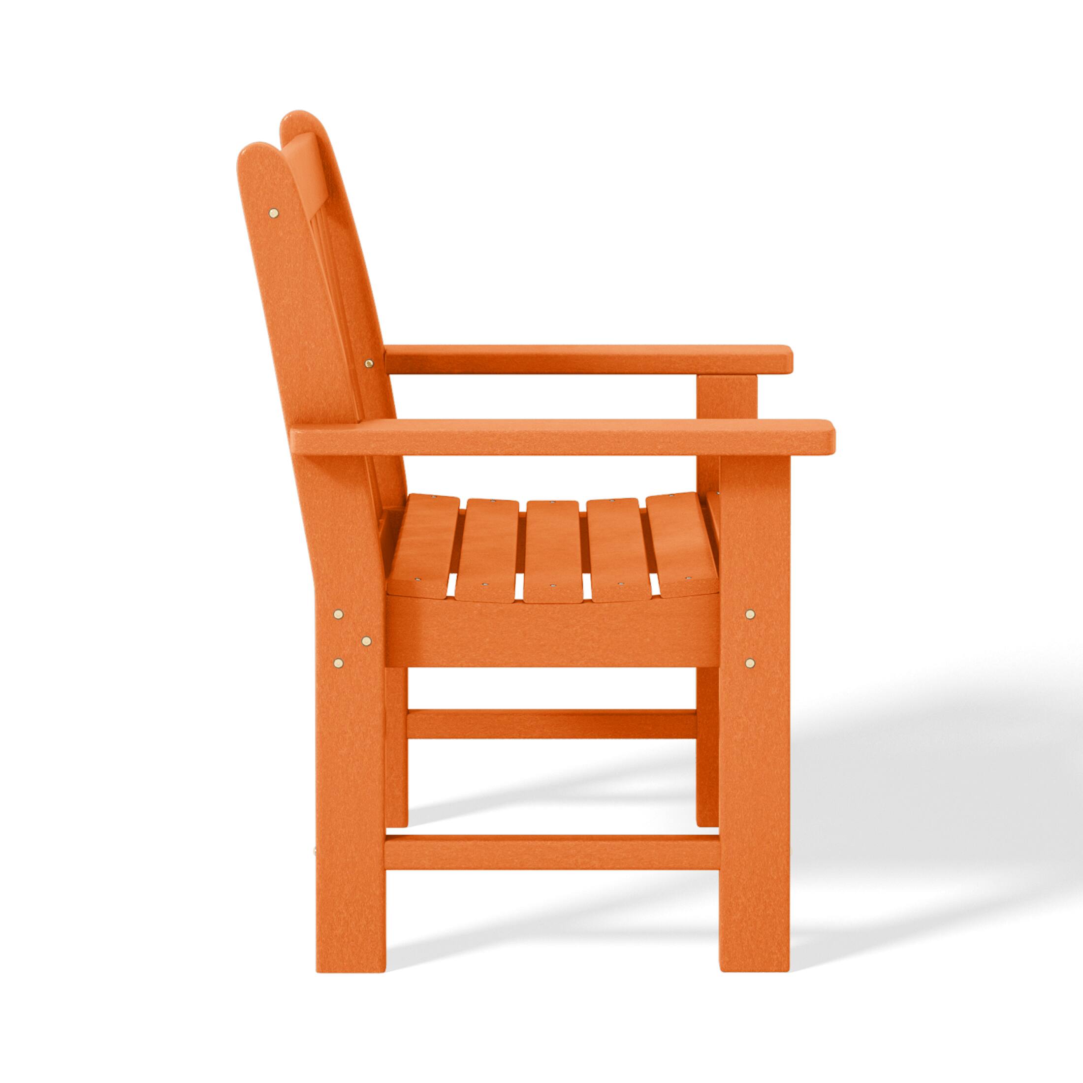 Back. WestinTrends - WestinTrends Malibu Outdoor Patio HDPE Adirondack Dining Arm Chair - Orange.