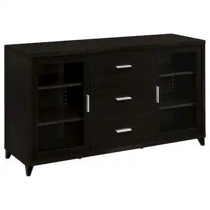 Front. Coaster Co. of America - Lewes 2-door Engineered Wood 60" TV Stand Cappuccino - Brown.