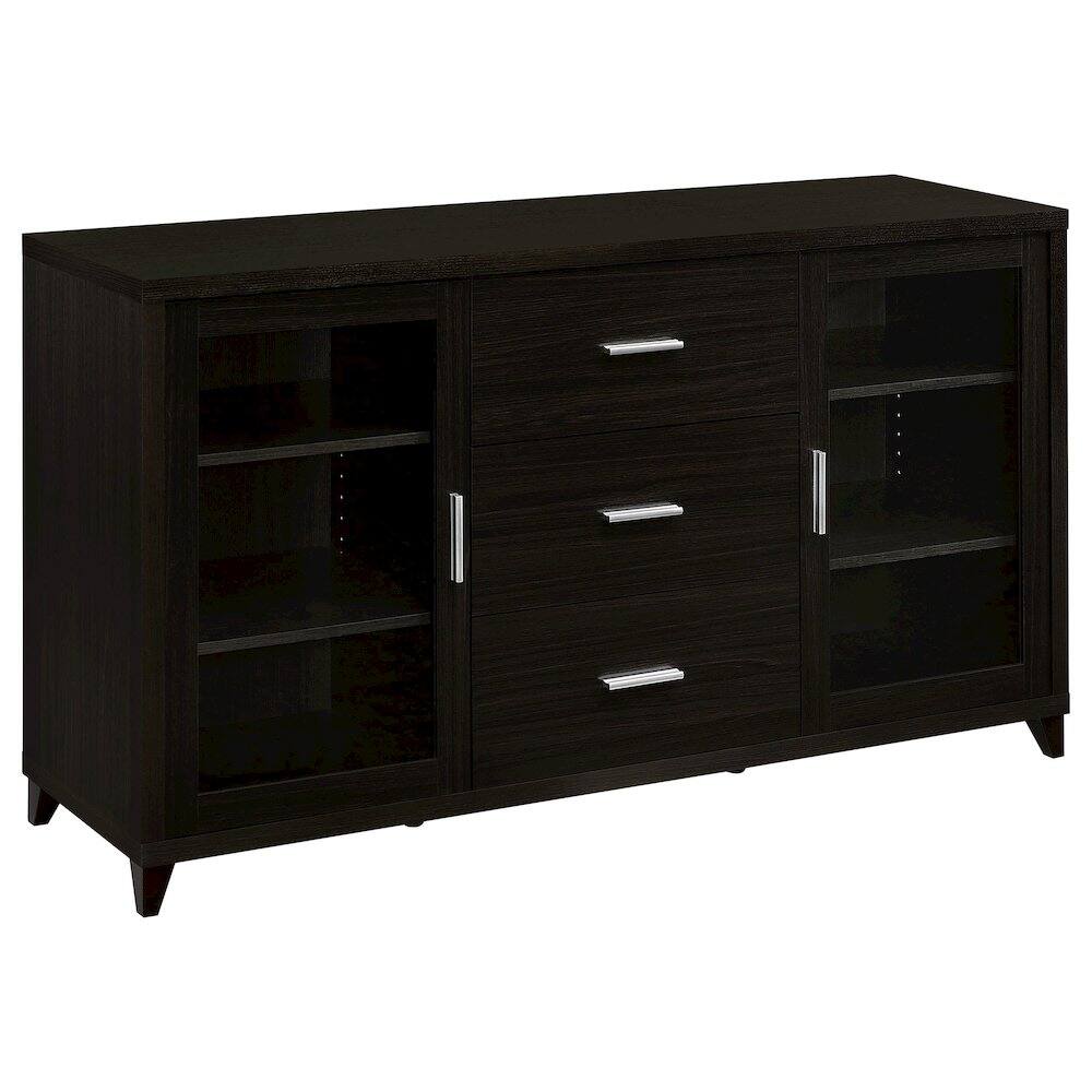 Front. Coaster Co. of America - Lewes 2-door Engineered Wood 60" TV Stand Cappuccino - Brown.