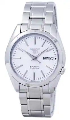 Seiko - Sports Automatic 21 Jewels SNKL41 SNKL41K1 SNKL41K Men's Watch - Silver and White
