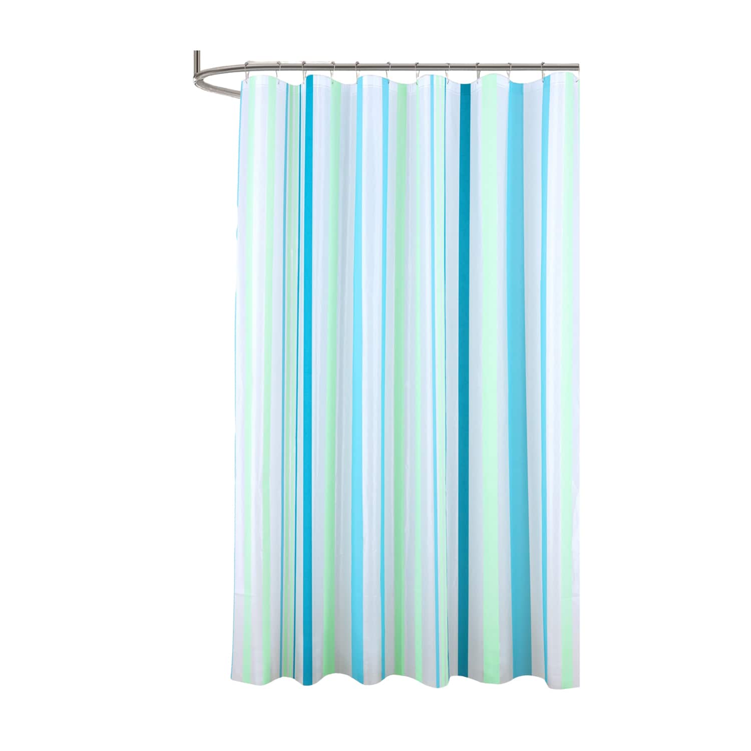 RT Designers Collection - 90 GSM Printed Peva Glit Evan Shower Curtain 70" x 72" - Seafoam