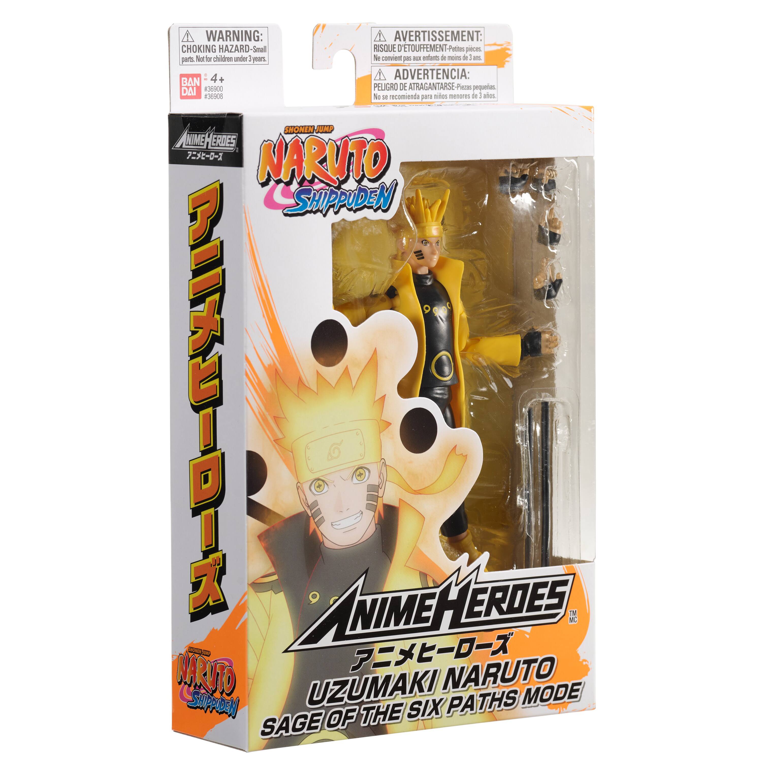 Alt View 19. Bandai - Anime Heroes Naruto 6.5" Action Figure - Uzumaki Naruto Sage of Six Paths Mode.