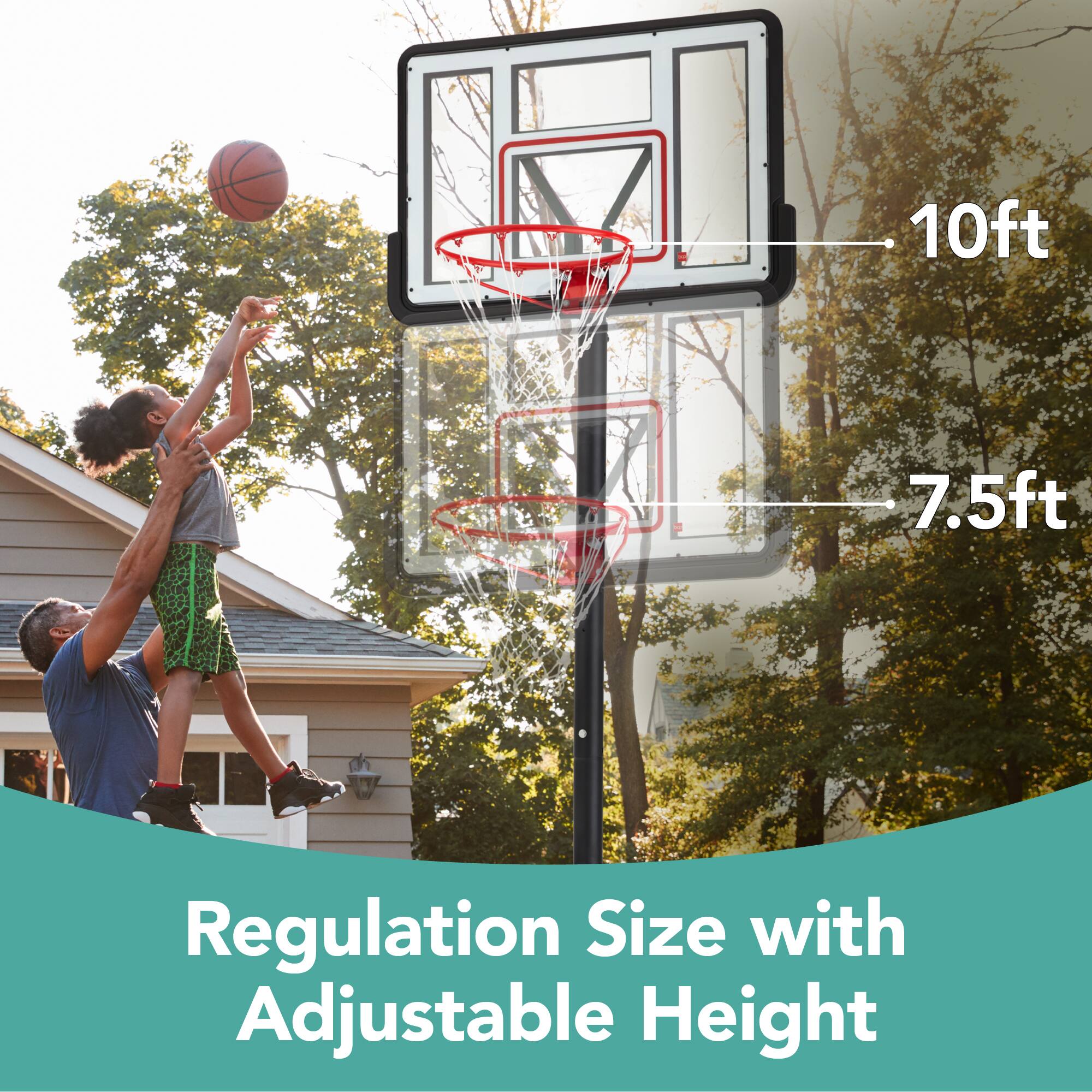 Regulation Size with Adjustable Height

10ft

7.5ft
