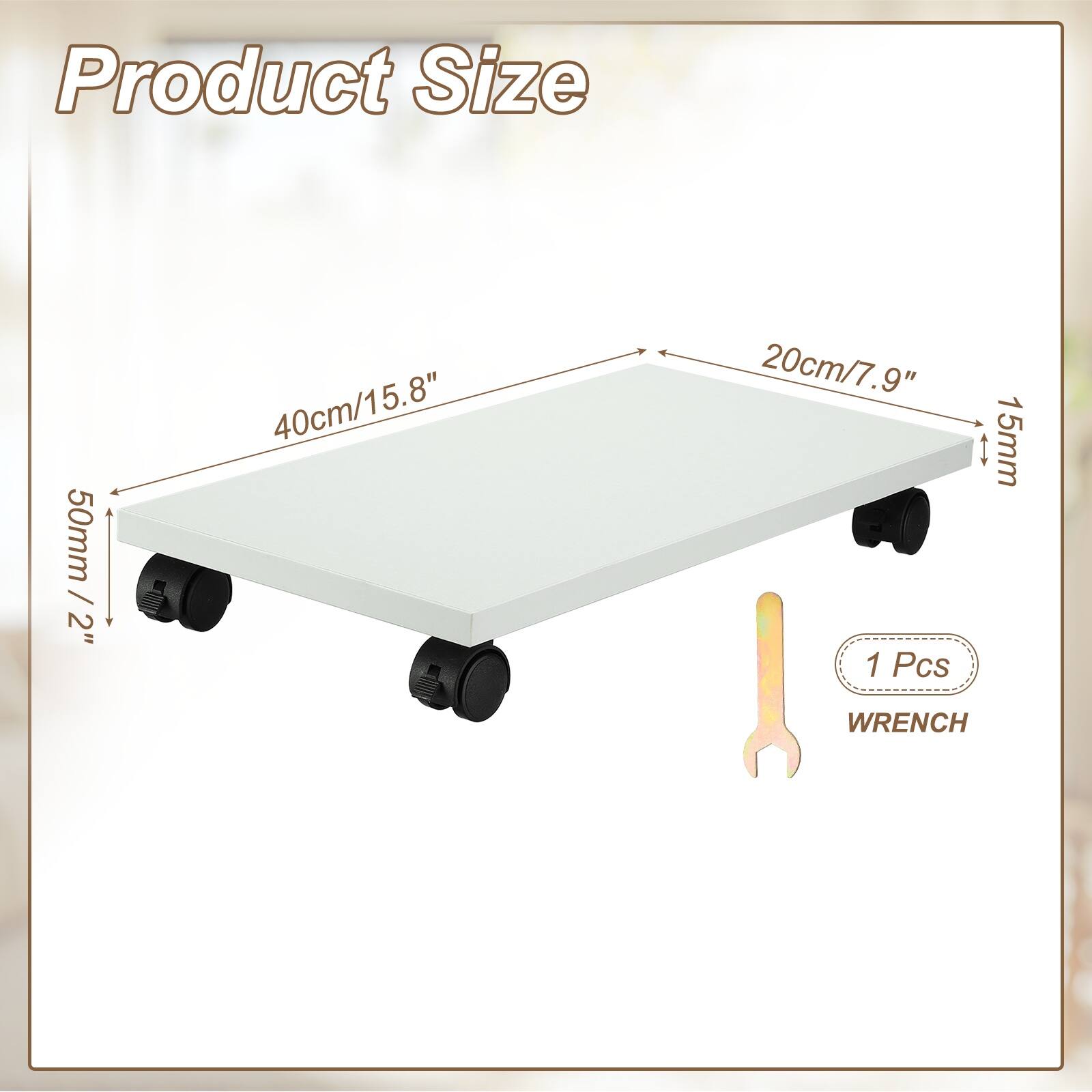 Product Size: 50mm / 2", 40cm / 15.8", 20cm / 7.9", 1 Pcs 15mm WRENCH