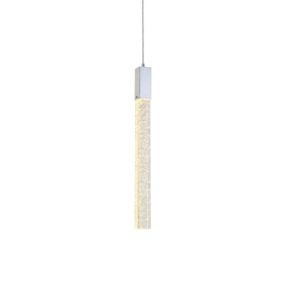 Angle. Elegant Lighting - Weston 1 light pendant in chrome - Chrome.