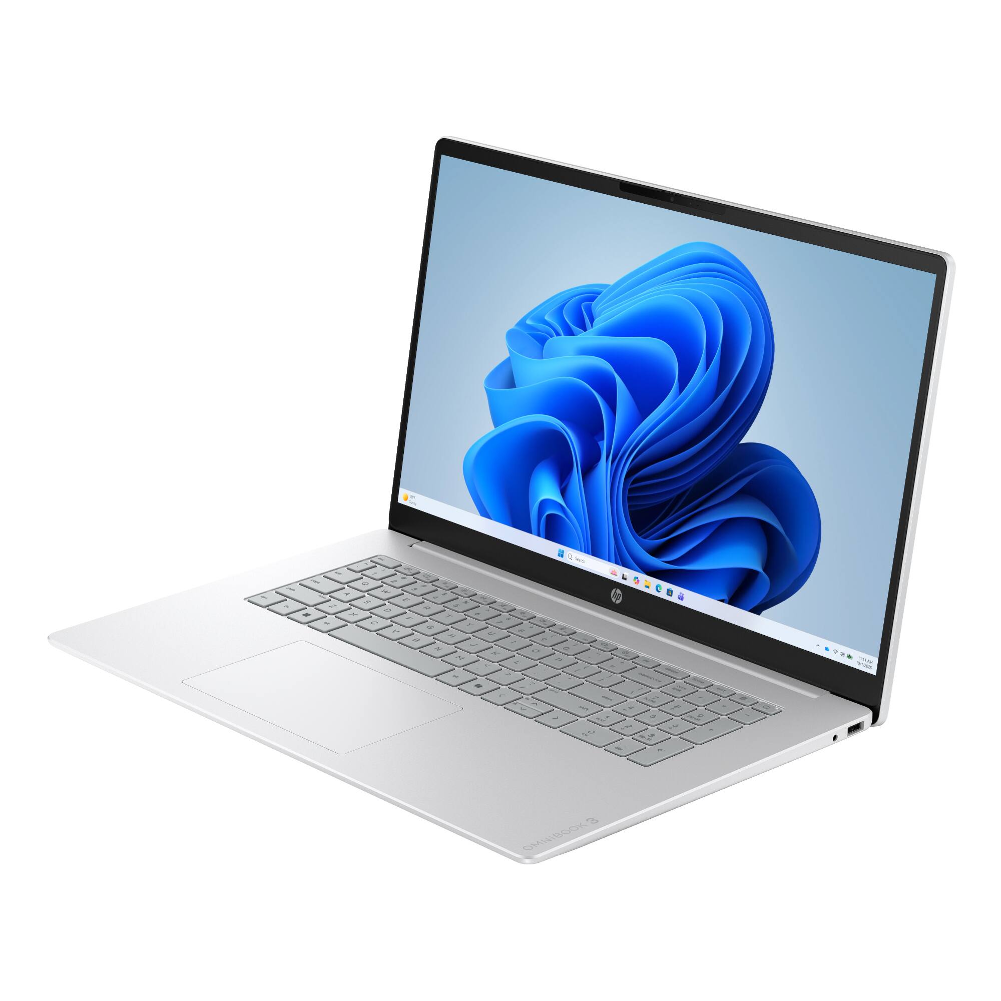 Alt View 9. HP - OmniBook 3 - 17.3" Full HD Laptop - AMD Ryzen 5 40 ('25) - 8GB Memory - 512GB SSD - Glacier Silver.