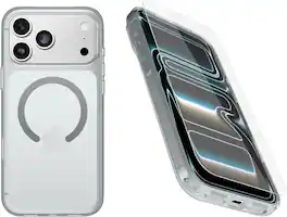OtterBox - iPhone 17 Pro Max (Only) Bundle: Symmetry Series+ Case & Screen Protector - Snaps to MagSafe - Ultra-Sleek - Clear