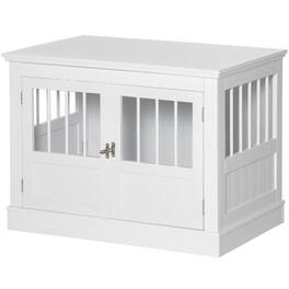 Pawhut - Dog Crate End Table, Dog Crate Furniture with Triple Doors