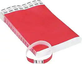 Advantus - Sequentially Numbered Crowd Control Wristbands, 500/Pack - Red