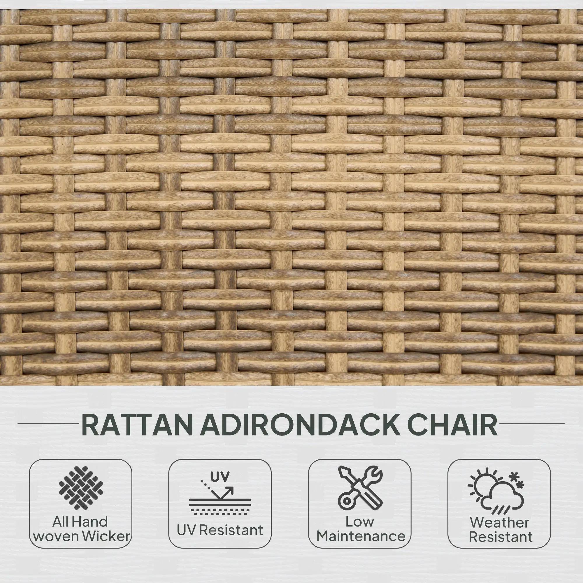 RATTAN ADIRONDACK CHAIR

- All Hand Woven Wicker
- UV Resistant
- Low Maintenance
- Weather Resistant