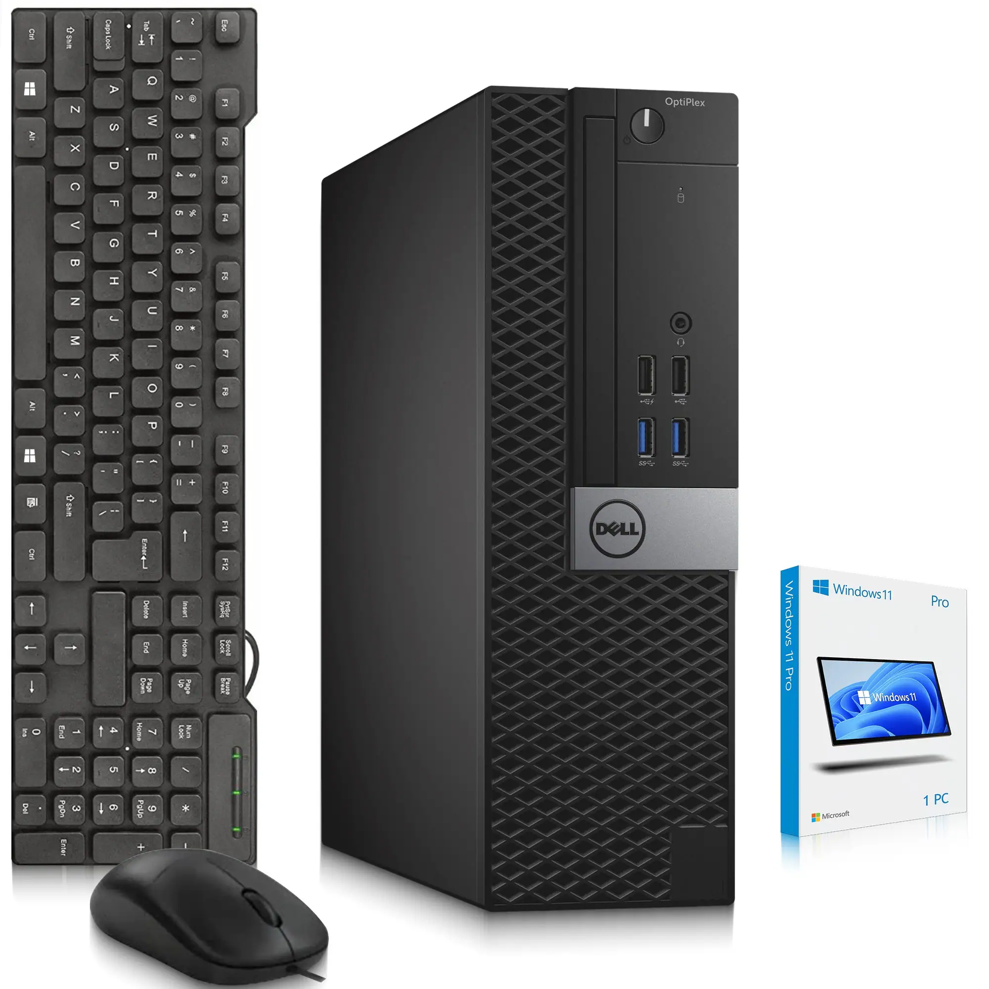 Dell - Refurbished Excellent - OptiPlex SFF Desktop Computer PC | Intel Core i5-6th 3.2GHz | 8GB DDR4 RAM | 128GB SSD | KB & Mouse | Wi-Fi | Windows11