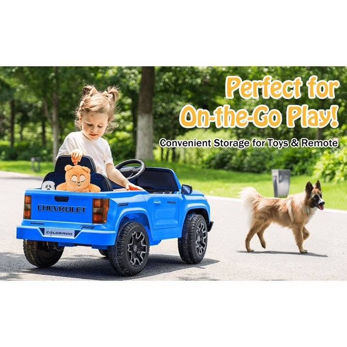 Perfect for On-the-Go Play!  
Convenient Storage for Toys & Remote  
CHEVROLET COLORADO
