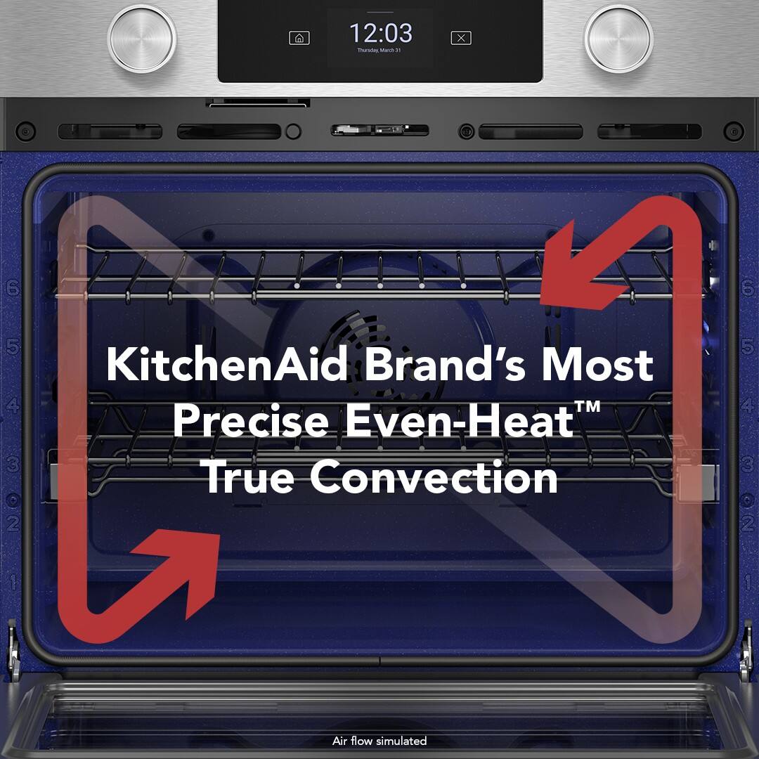 KitchenAid Brand's Most Precise Even-Heat™ True Convection

Air flow simulated
