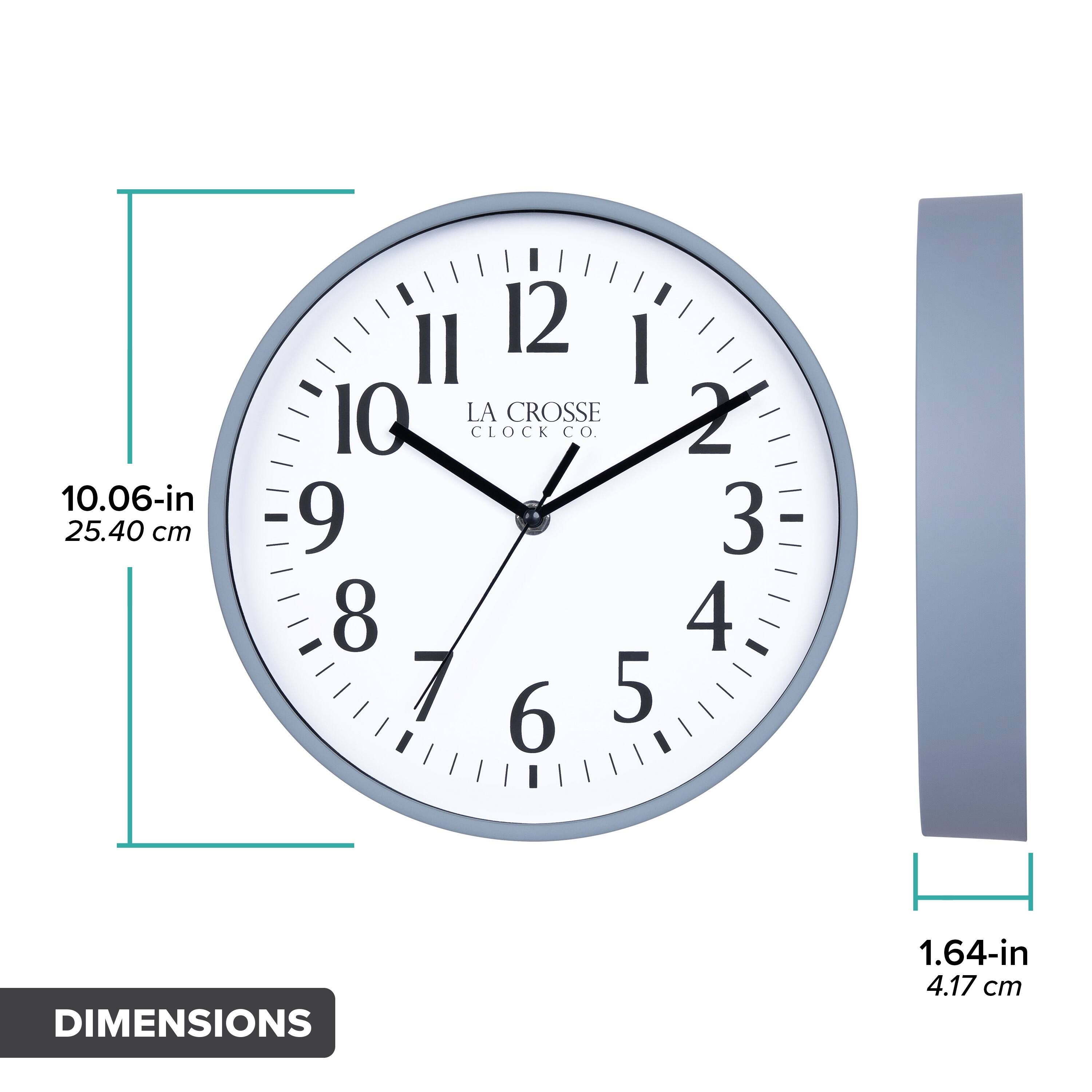 10.06-in 25.40 cm  
1.64-in 4.17 cm  
LA CROSSE CLOCK CO.  
DIMENSIONS