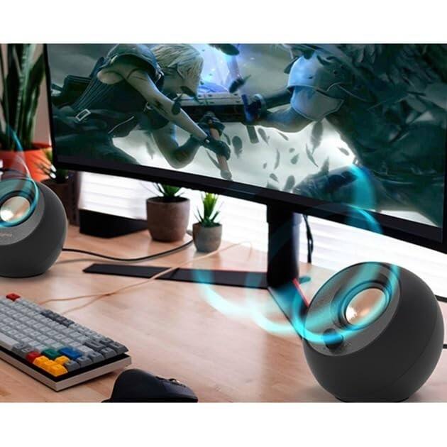 Back. Creative Labs - Creative Pebble 2.0 Speaker System - 4.40 W RMS - Black - 100 Hz to 17 kHz - Black.
