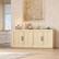 Angle. Acekool - 70.8" Sideboard Buffet Cabinet, Mid-Century Modern Storage Credenza with 4 Doors, Coffee Bar Console, Oak - Oak.