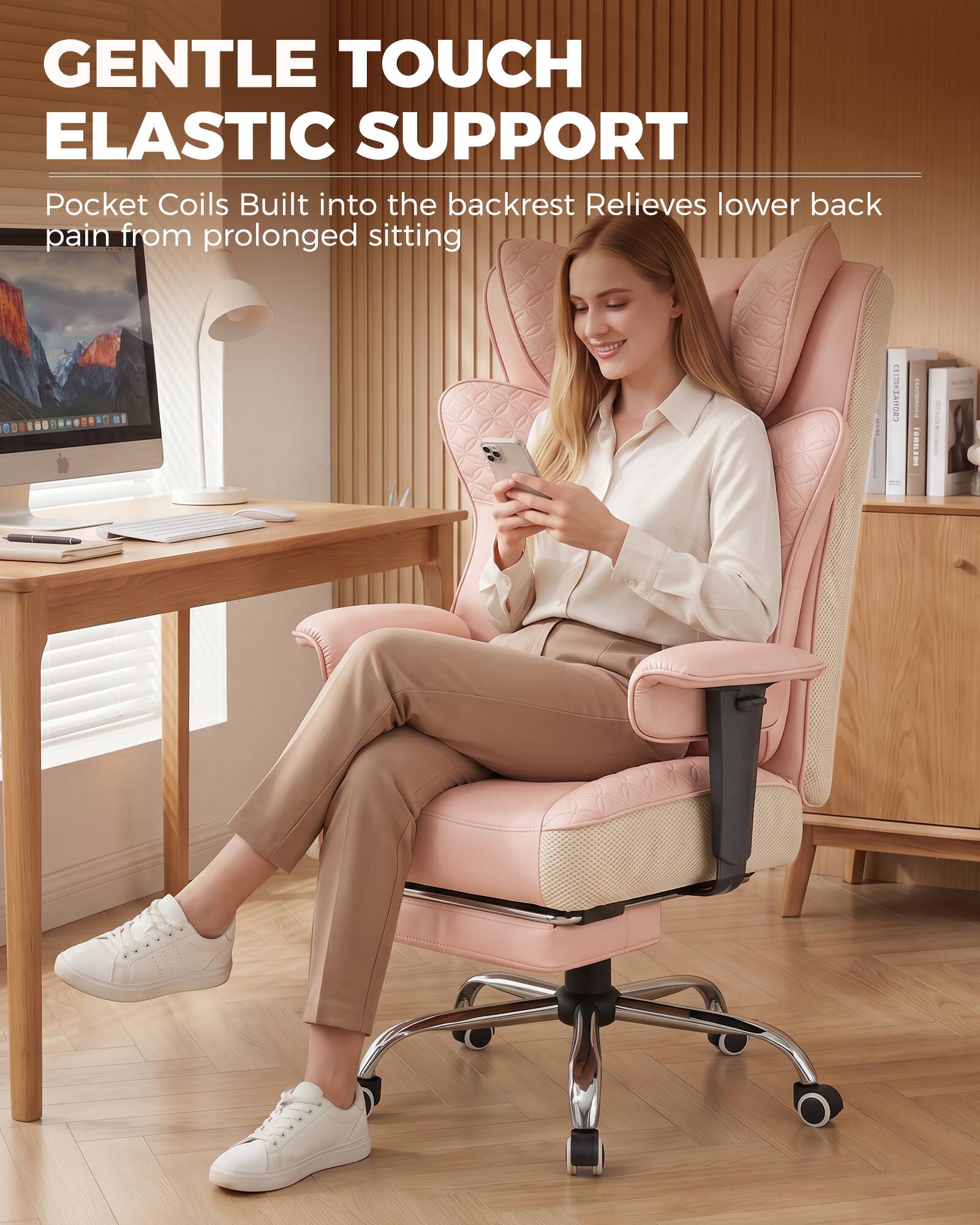 GENTLE TOUCH ELASTIC SUPPORT  
Pocket Coils Built into the backrest Relieves lower back pain from prolonged sitting  
CIIJK2411080  
ESASTALANTEM COMOLOMIC