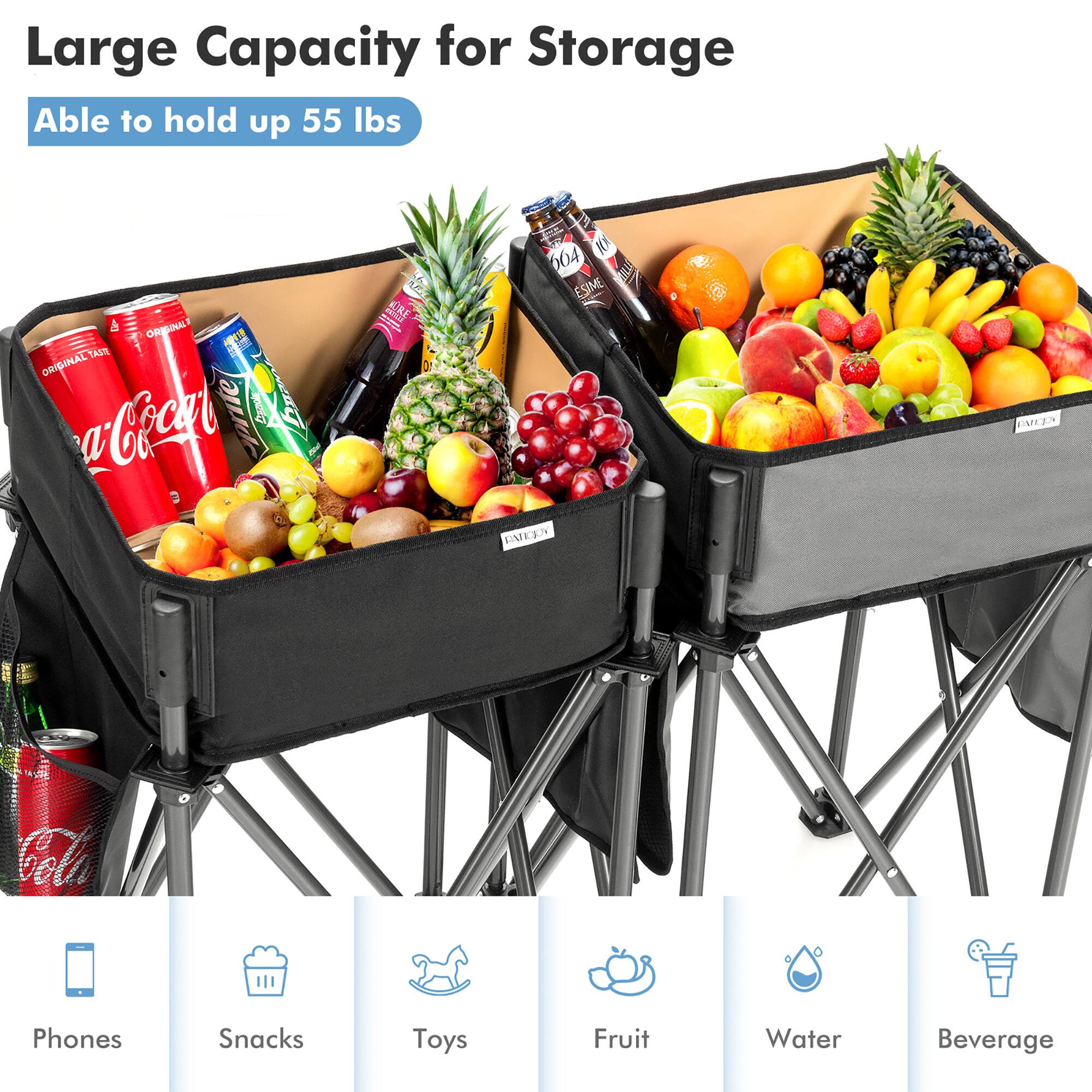 Large Capacity for Storage: Able to hold up to 55 lbs. Original Coca-Cola cans are also included in the image.