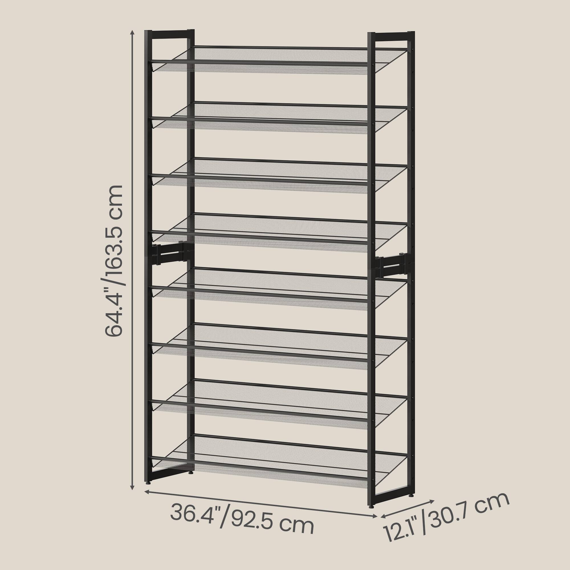 64.4" / 163.5 cm  
36.4" / 92.5 cm  
12.1" / 30.7 cm