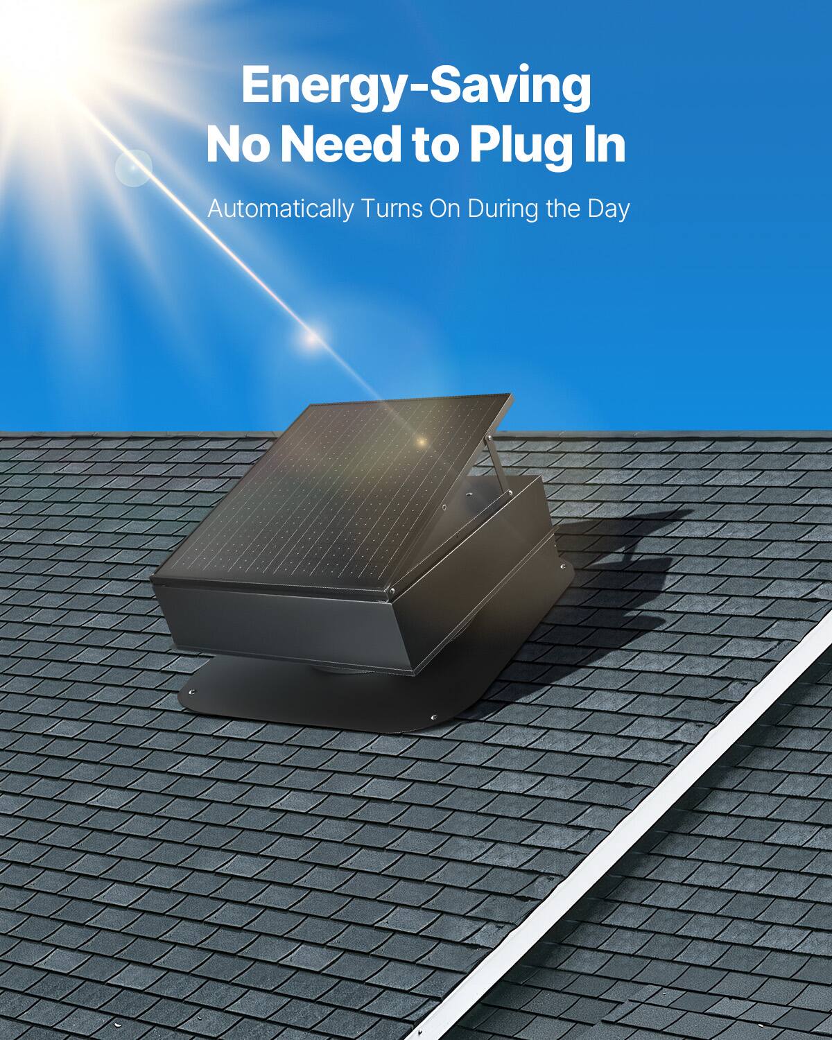 Energy-Saving  
No Need to Plug In  
Automatically Turns On During the Day