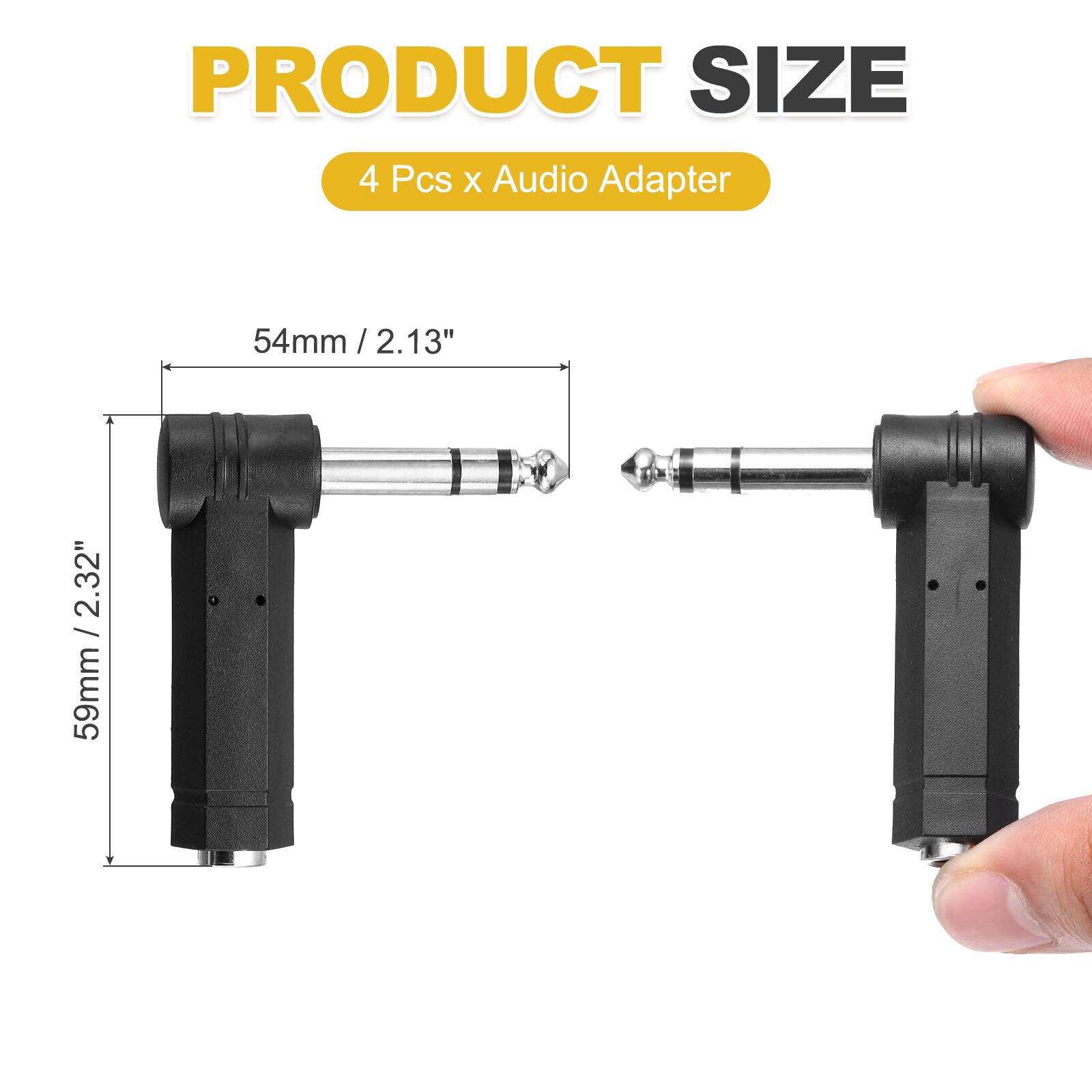 PRODUCT SIZE  
4 Pcs x Audio Adapter  
54mm / 2.13"  
59mm / 2.32"