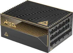 MSI - MEG Ai1600T PCIE5 1600W ATX 3.1 & PCIe 5.1 Ready Full Modular 80 Plus Titanium Gaming Power Supply - Black - Front_Zoom