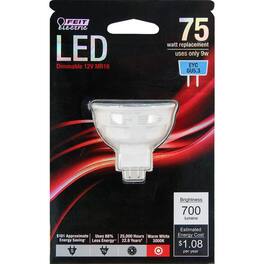 FEIT ELECTRIC - MR16 GU5.3 LED Bulb Warm White 75 Watt Equivalence 1 pk