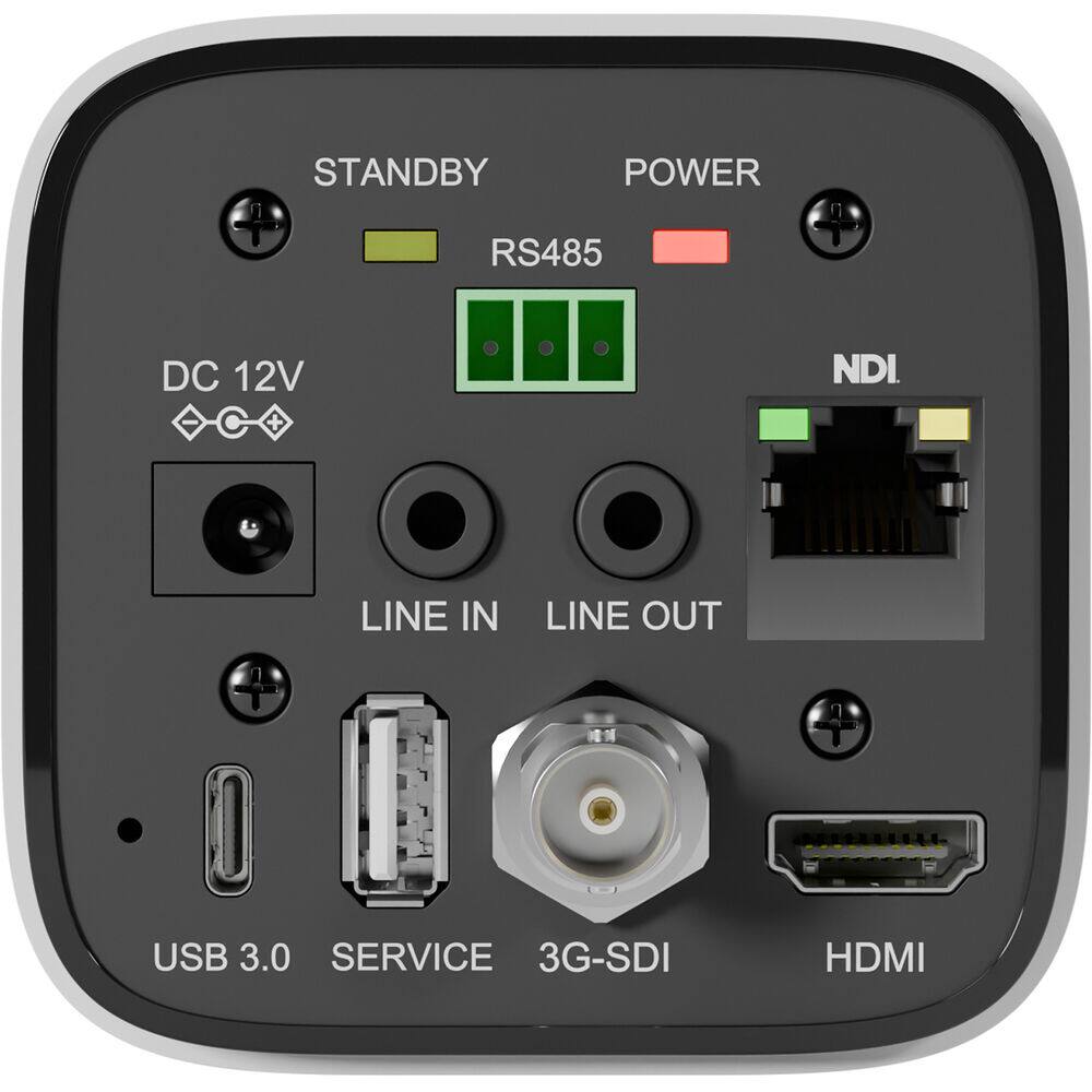 STANDBY POWER RS485 DC 12V NDI - LINE IN LINE OUT USB 3.0 SERVICE 3G-SDI HDMI