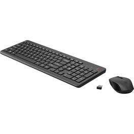 HP - 330 Wireless Keyboard & Mouse Combo - 2.4GHz USB Receiver, Chiclet Keys, 12 Shortcuts, 1600 DPI Mouse, LED Indicators - Black