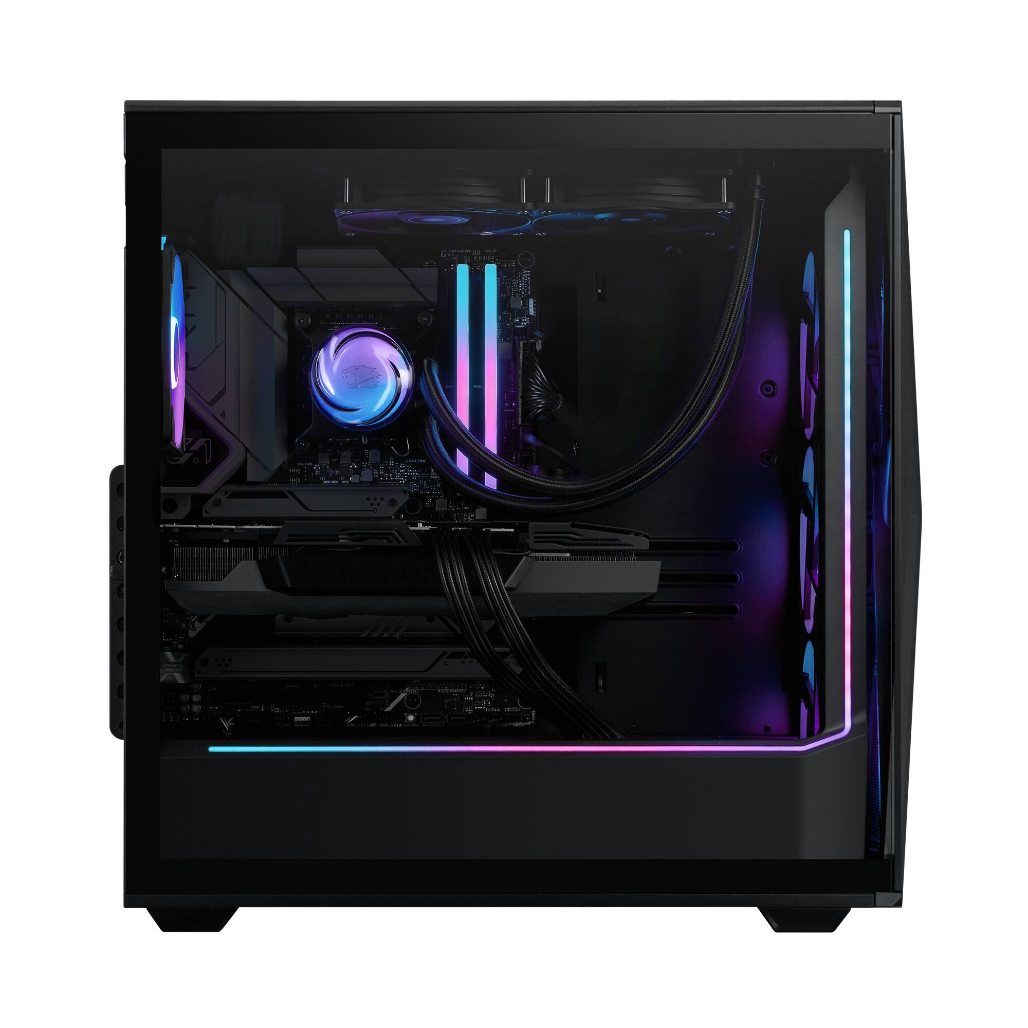 Alt View 4. iBUYPOWER - iBUYPOWER - Slate MESH Gaming Desktop PC - Intel Core Ultra 7 265F, NVIDIA GeForce RTX 5070Ti 16GB, 32GB RAM,2TB NVMe - Black.