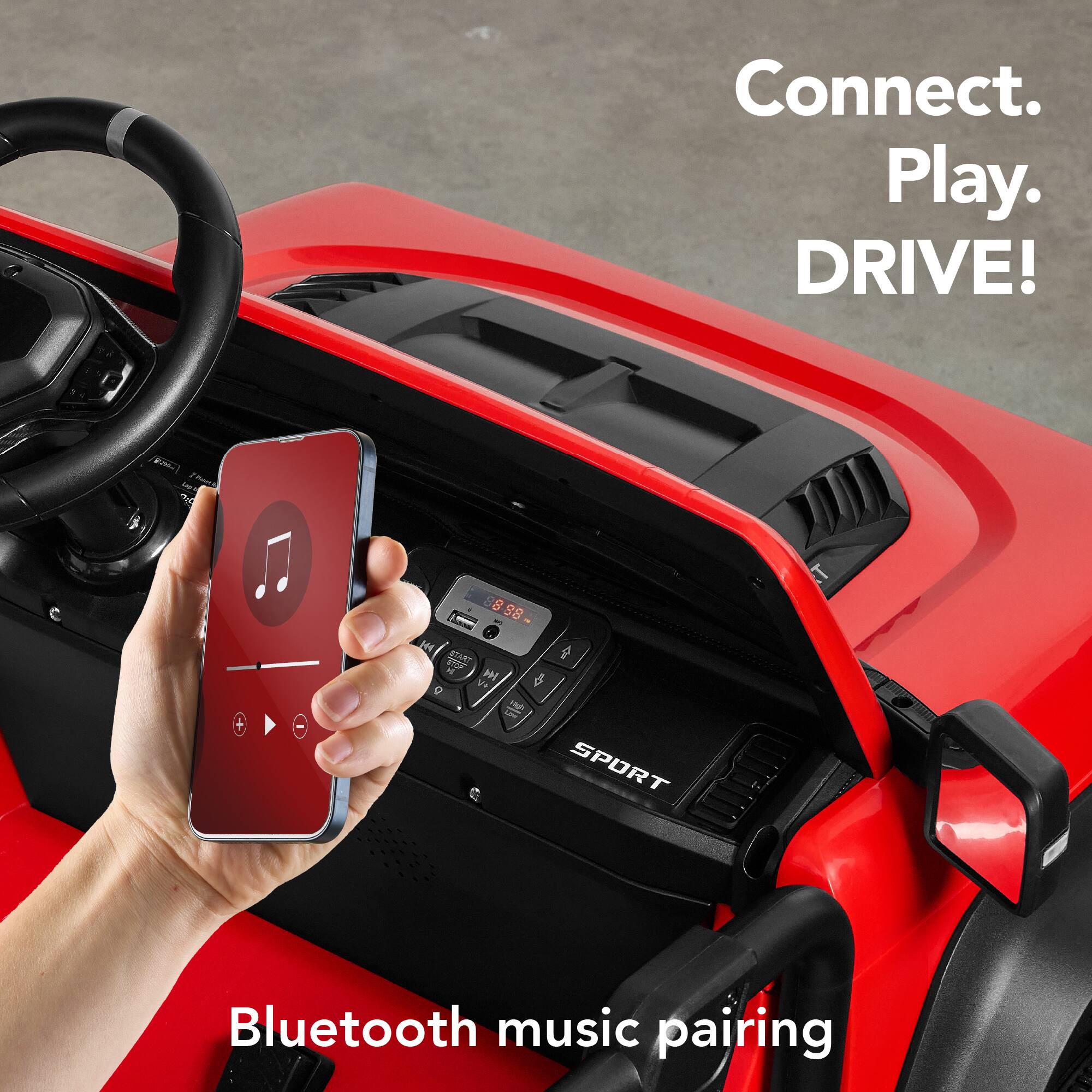 Connect. Play. DRIVE!  
Bluetooth music pairing