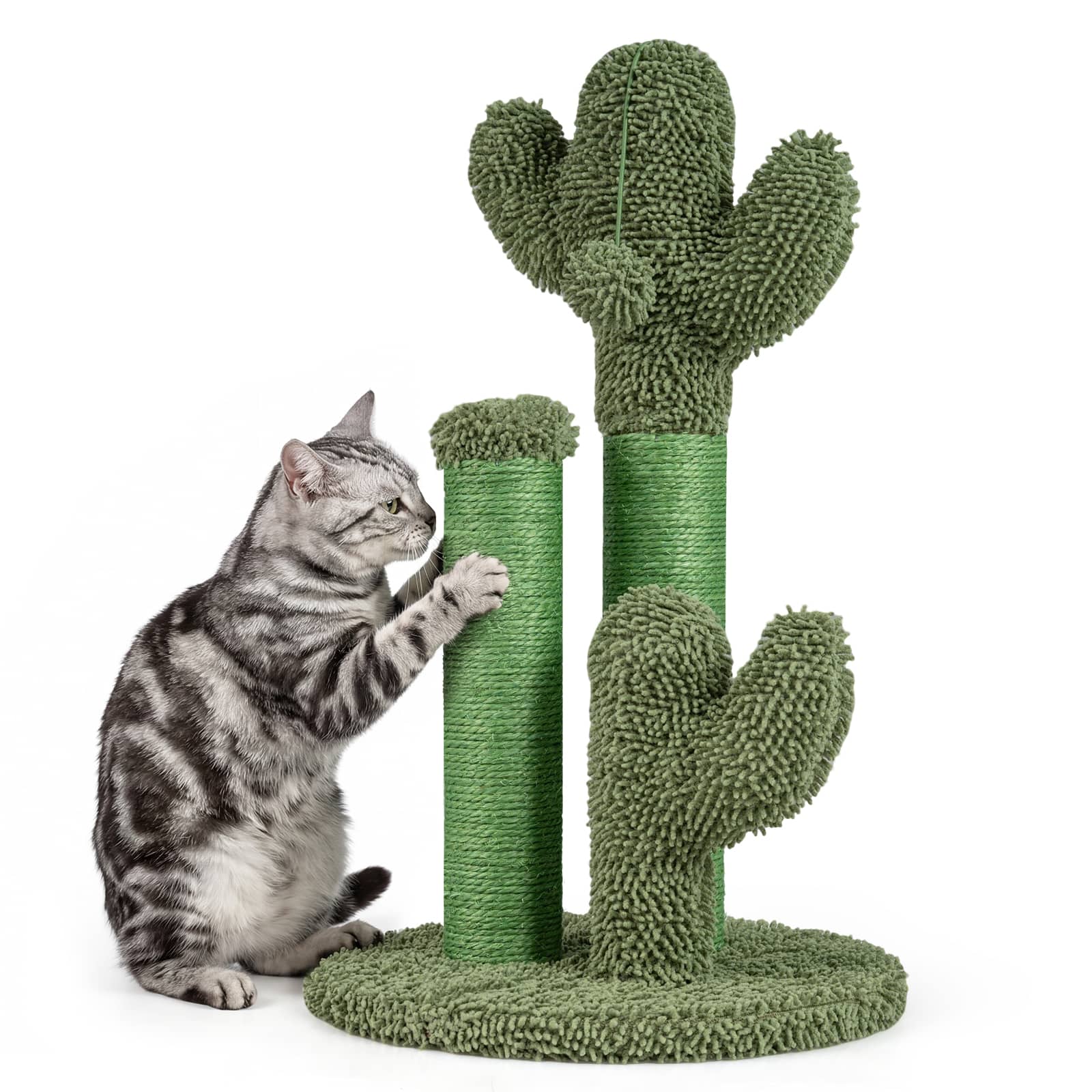 Gymax - 22'' Cactus Cat Scratching Post Cute Vertical Cat Claw Scratcher w/ Sisal Rope Green price history on PriceWatchPro