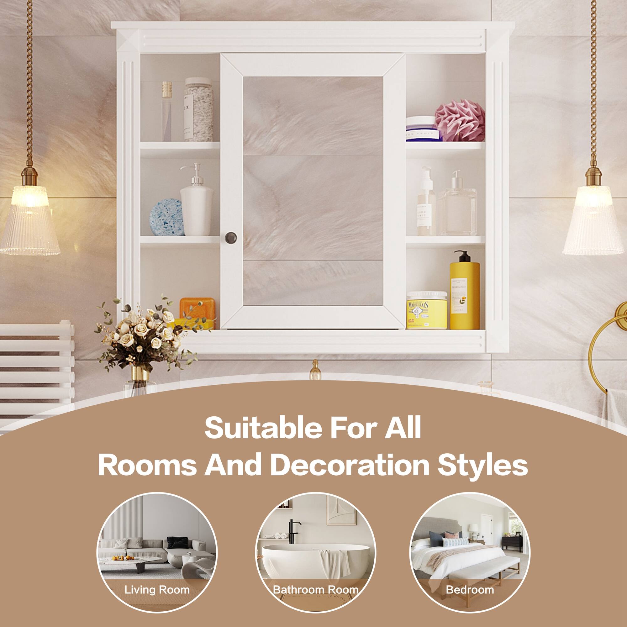 Suitable For All Rooms And Decoration Styles

Living Room  
Bathroom Room  
Bedroom