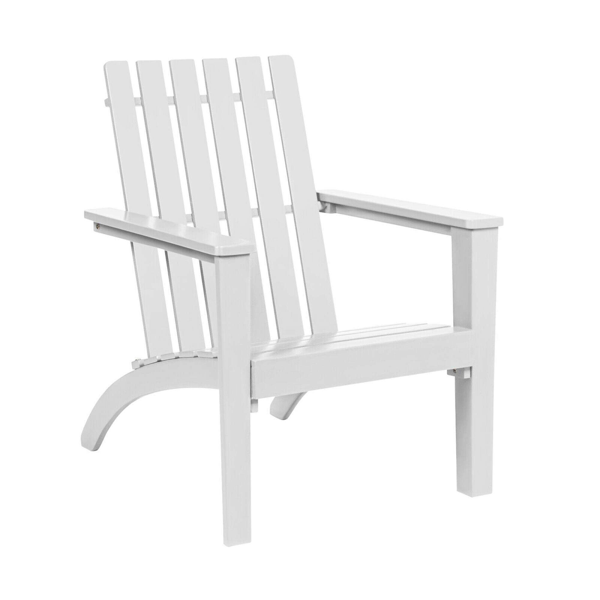 Alt View 5. Gymax - Gymax Set of 2 Outdoor Wooden Adirondack Chair Patio Lounge Chair w/ Armrest White - White.