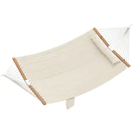 Outsunny - Hammock 2-Person, with Pillow & Pad, 440 lbs Capacity - Cream White