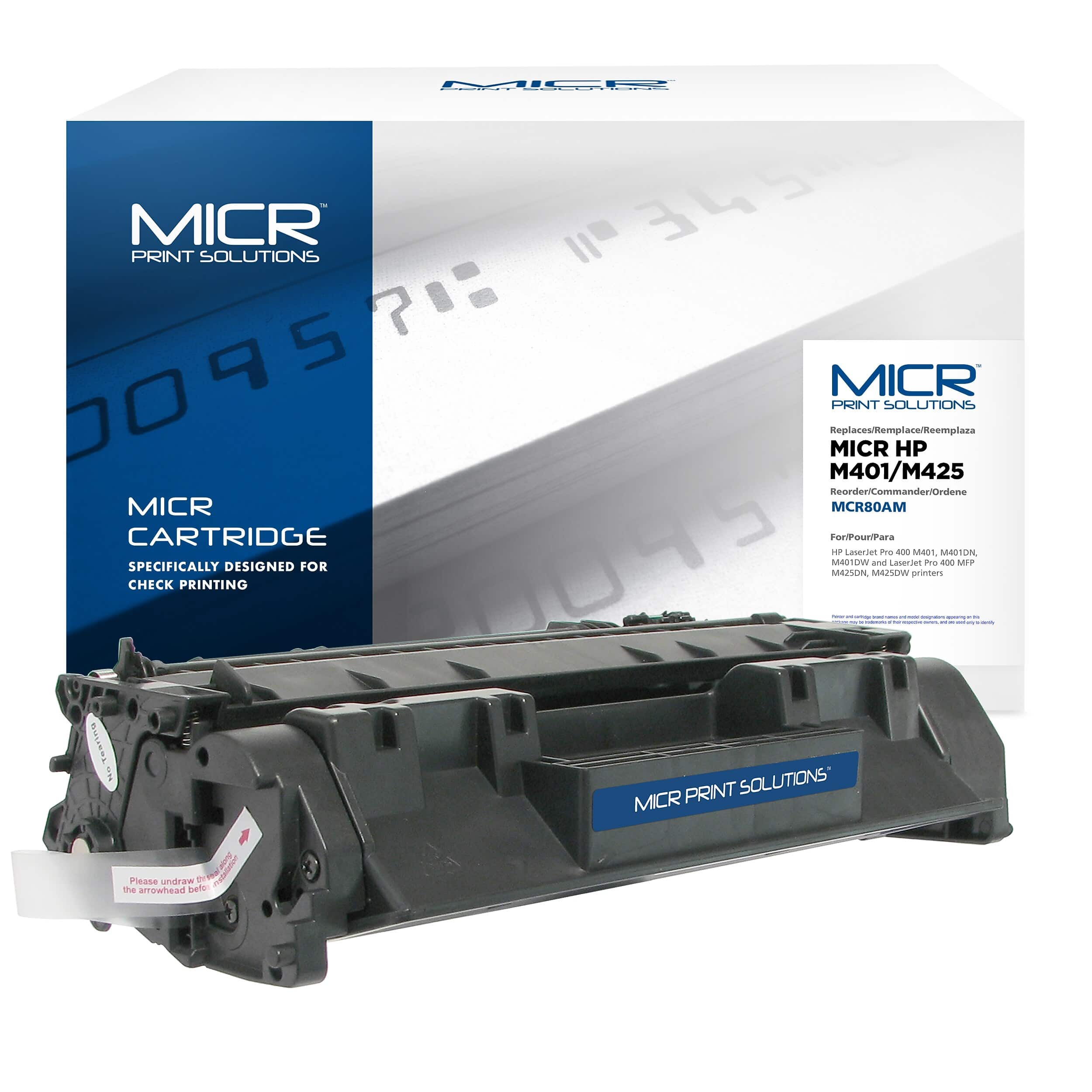 MicroMICR - MICR Print Solutions Compatible Standard Yield Toner Cartridge Replacement for HP 80A - Black