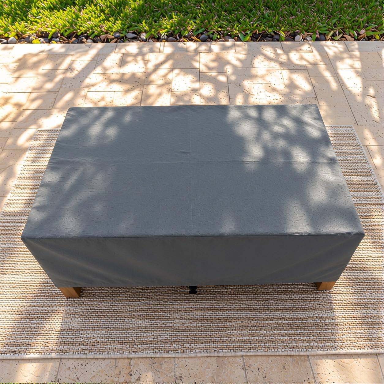 KHOMO GEAR Outdoor Coffee Table Cover Waterproof, Rectangular Patio ...