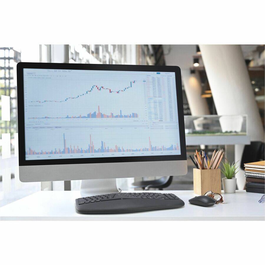 Alt View 2. Kensington - Kensington Pro Fit Ergo KB675 EQ TKL Wired Keyboard - Cable Connectivity - Tenkeyless - USB Type A Interface - macOS - Black.