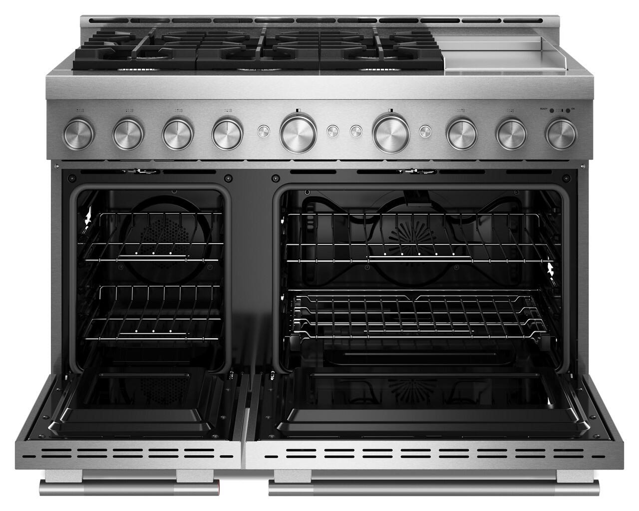 Alt View 15. KitchenAid - KitchenAid® 48-Inch 6 Burner Commercial-Dual Fuel Range with Griddle - Stainless Steel.