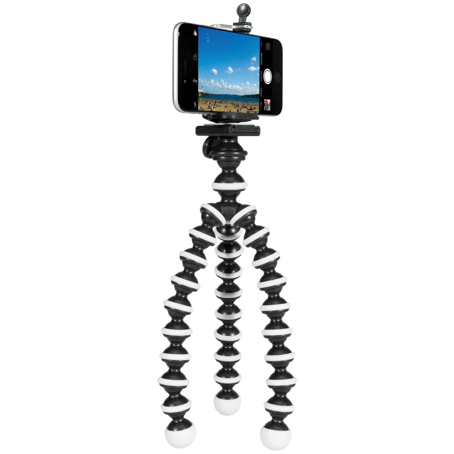 Angle. GPX - Mini Flexible Tripod 10" - Black.