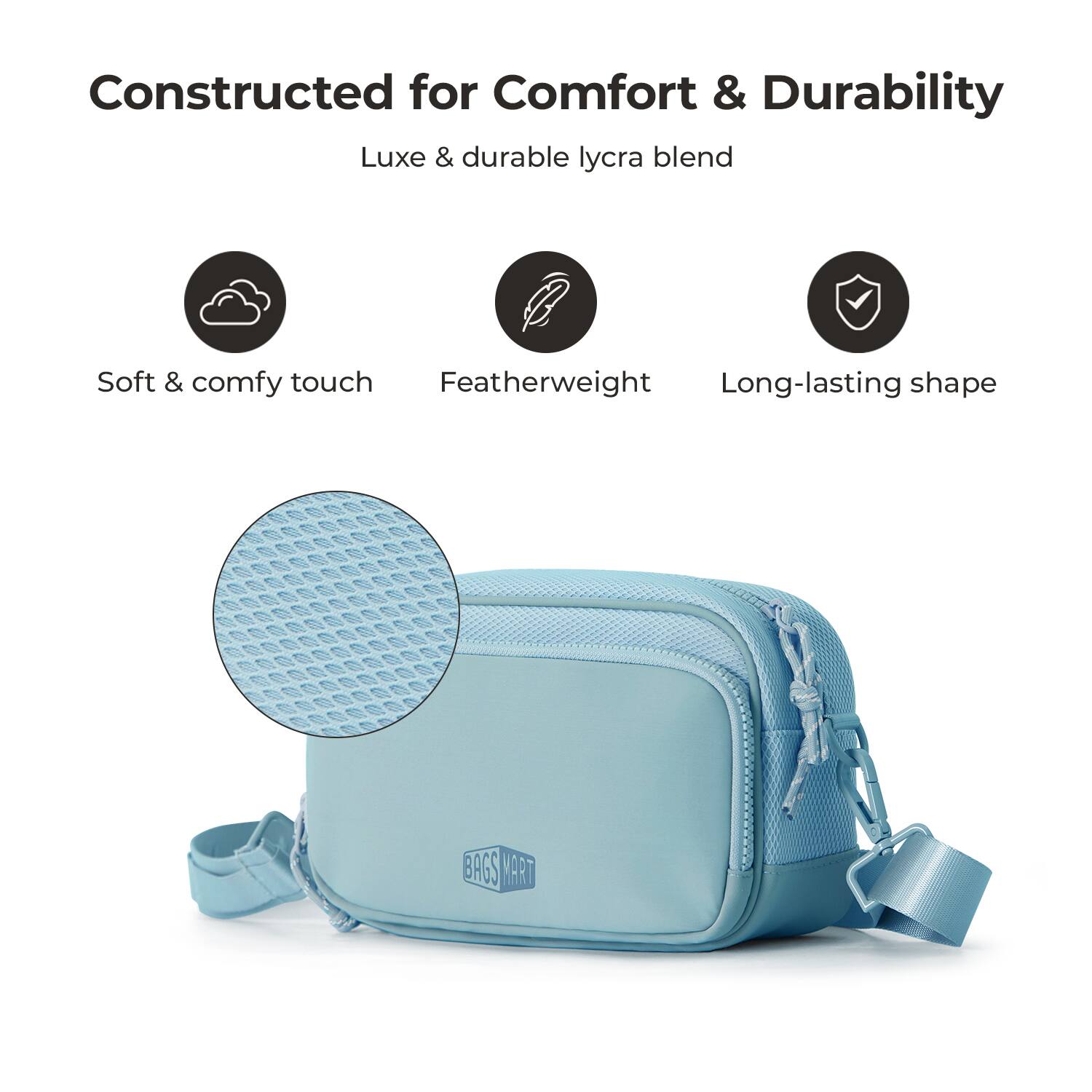 Constructed for Comfort & Durability  
Luxe & durable lycra blend  
Soft & comfy touch  
Featherweight  
Long-lasting shape  
BAOS MART