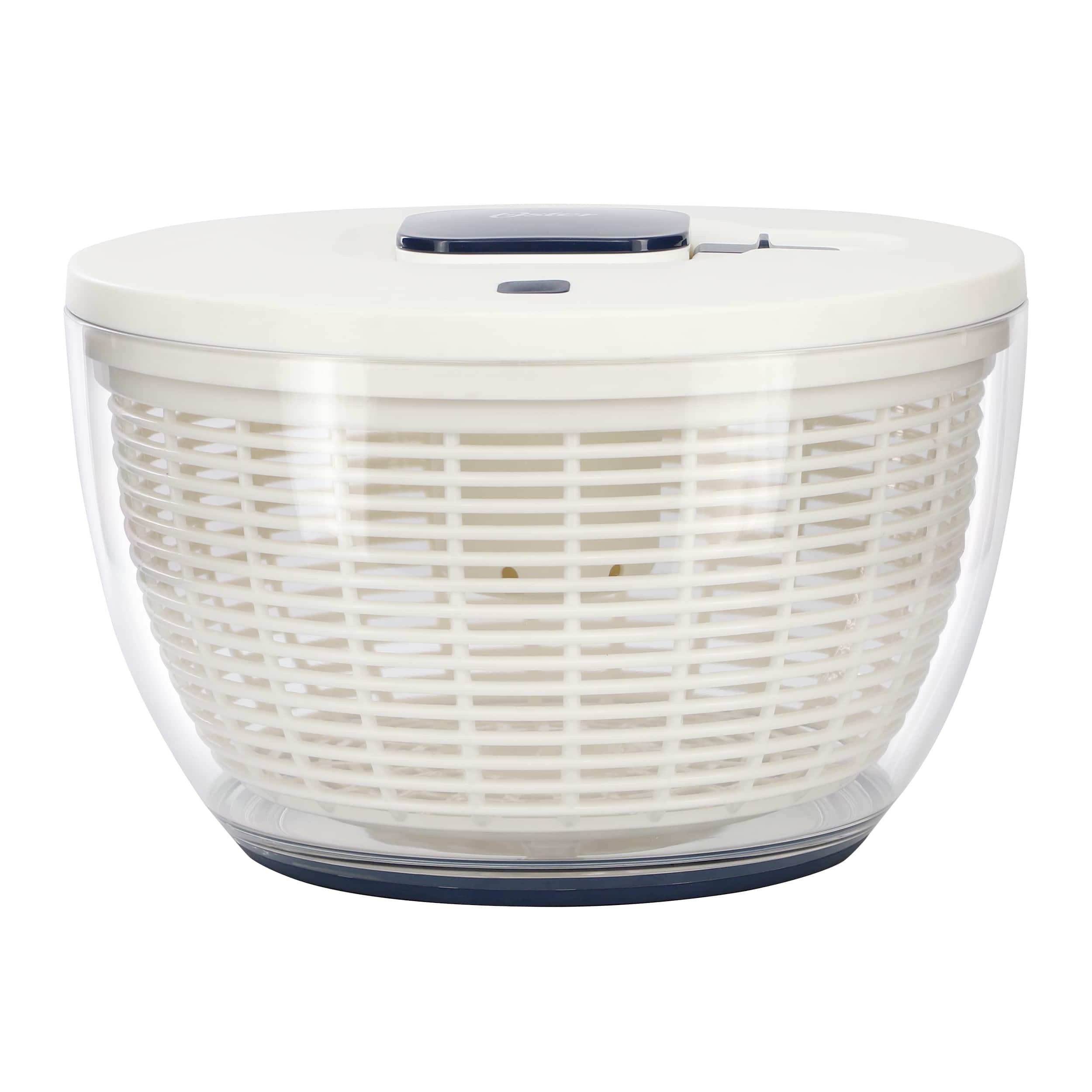 Front. Oster - Oster Hunterdale 6.3 Quart Plastic Salad Spinner in White.