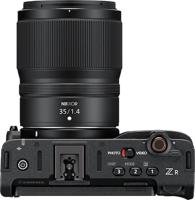 Nikon ZR Full frame Mirrorless Cinema Camera 35mm Wide angle Lens Nikon ZR Full frame Mirrorless Cinema Camera 35mm Wide angle Lens