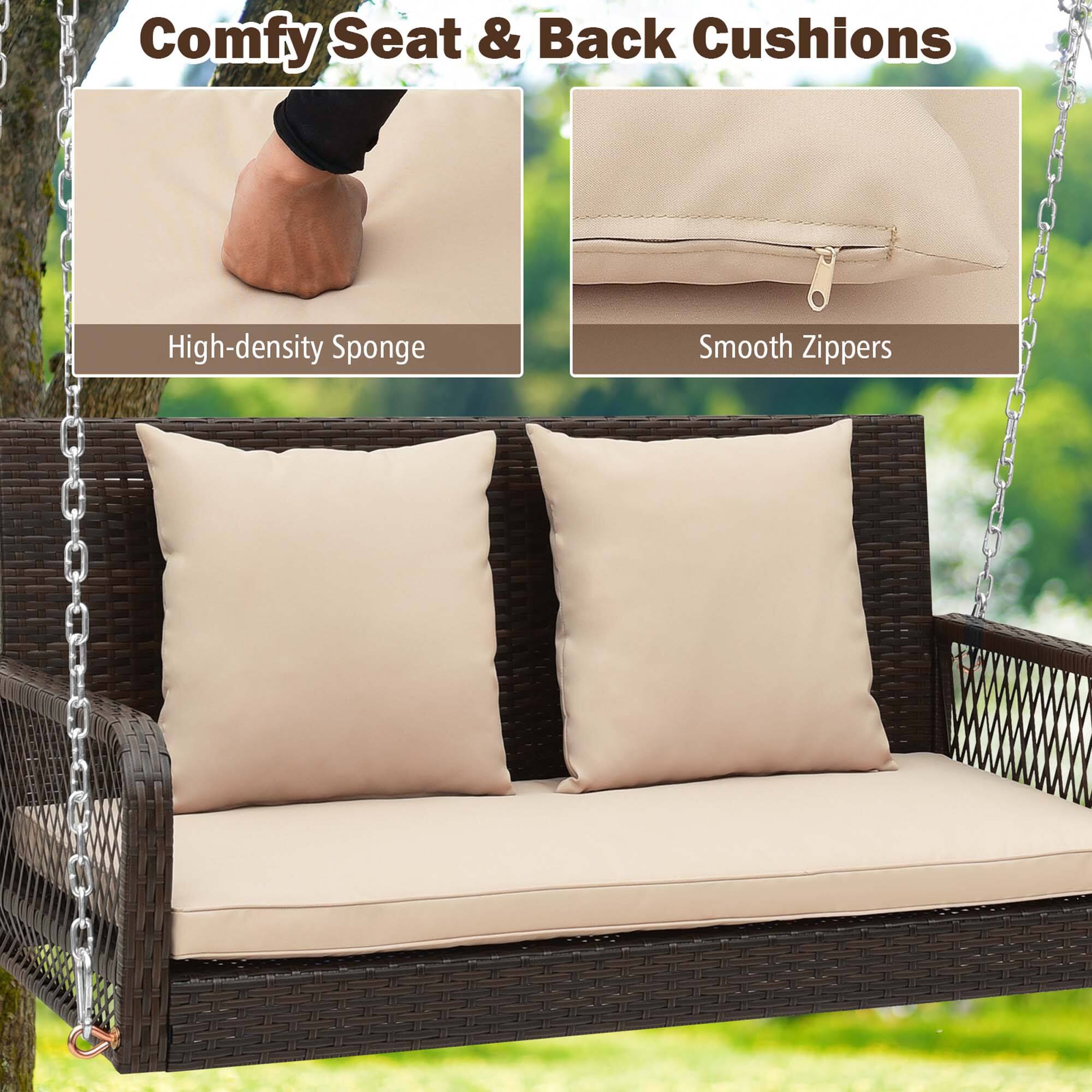 Comfy Seat & Back Cushions
High-density Sponge
Smooth Zippers