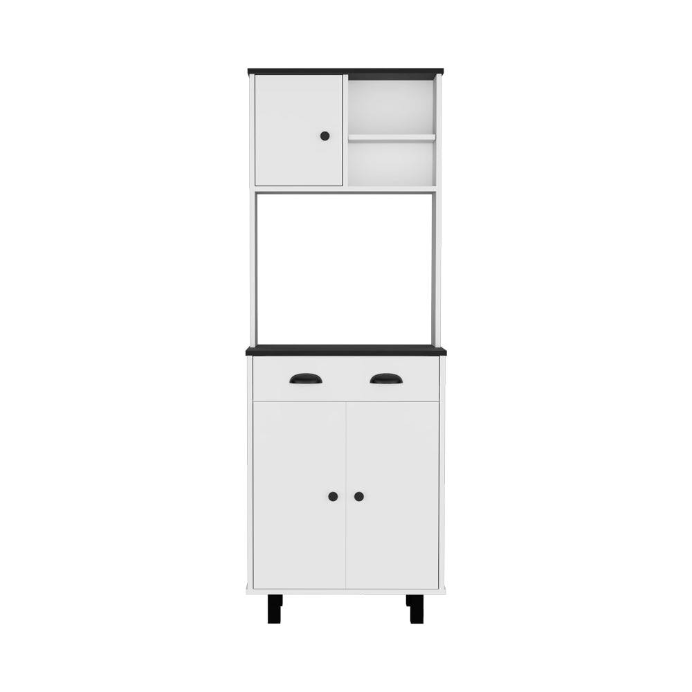 Treevol Furniture Kitchen Pantry Naomi White Black WHF921 Best Buy