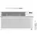 Front. LG - 800 Sq. Ft. 15,000 BTU Smart Window Air Conditioner - White.