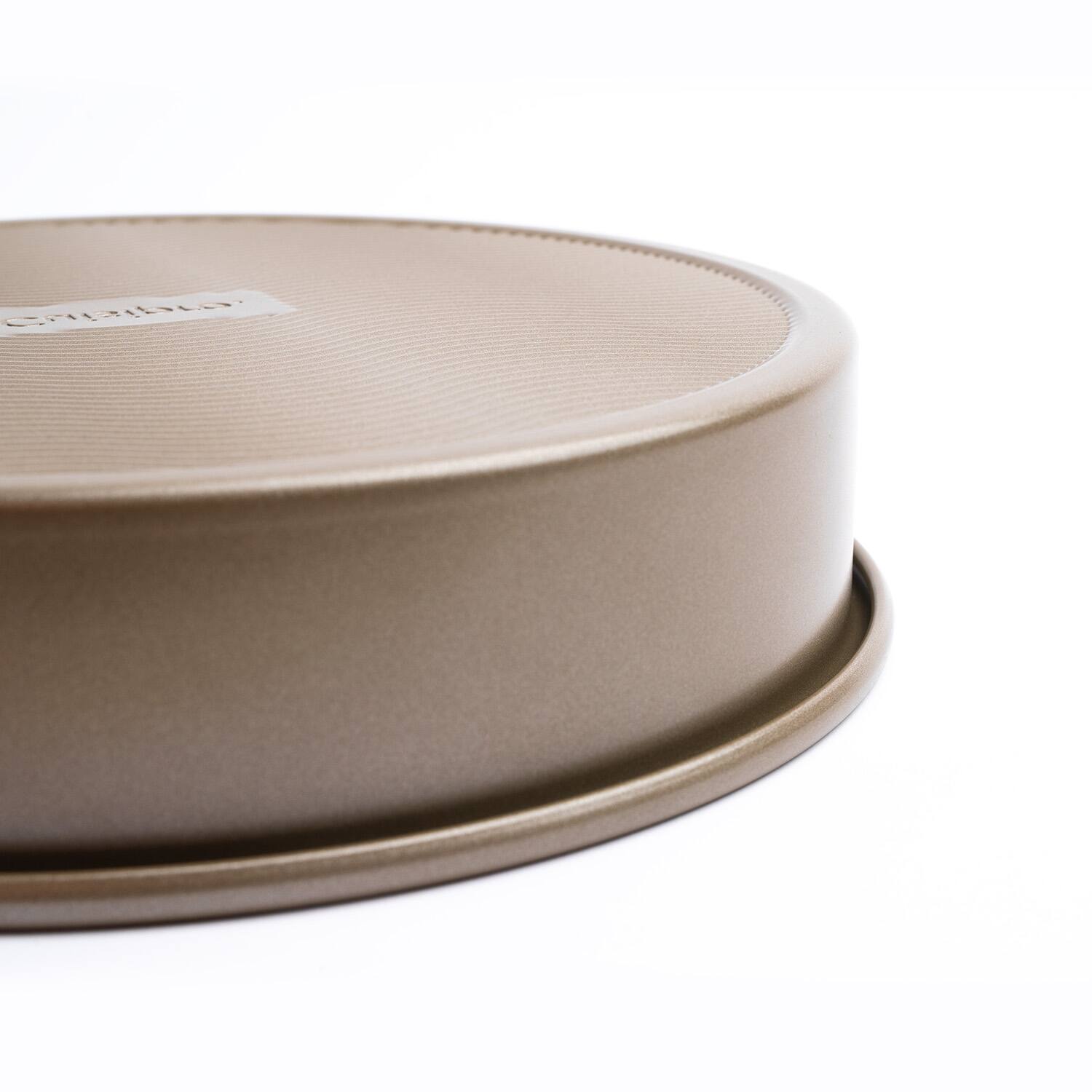 Alt View 3. Cuisipro - 9.5 x 2-Inch Round Steel Nonstick Baking and Cake Pan - Brown.