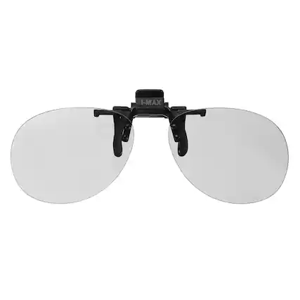 Front. Unique Bargains - 1pc Polarized Clip-on 3D Glasses, Passive Circular 3D Viewing Frames for Image MAXimum Movies Theater Games TV - Black.