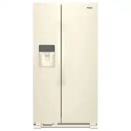 Whirlpool - 24 Cu. Ft. Side-by-Side Refrigerator with LED Interior Lighting - Biscuit-on-Biscuit