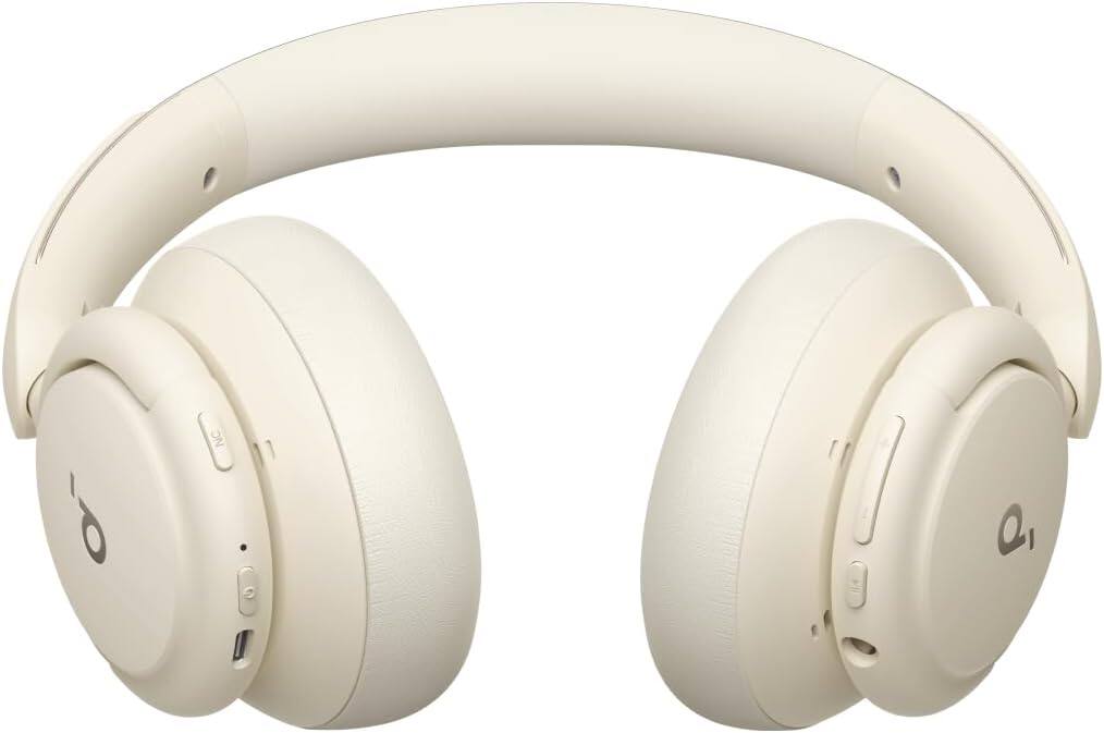 Alt View 7. Soundcore - soundcore Life Q30 by Anker, Hybrid Active Noise Cancelling Headphones, White - Beige.
